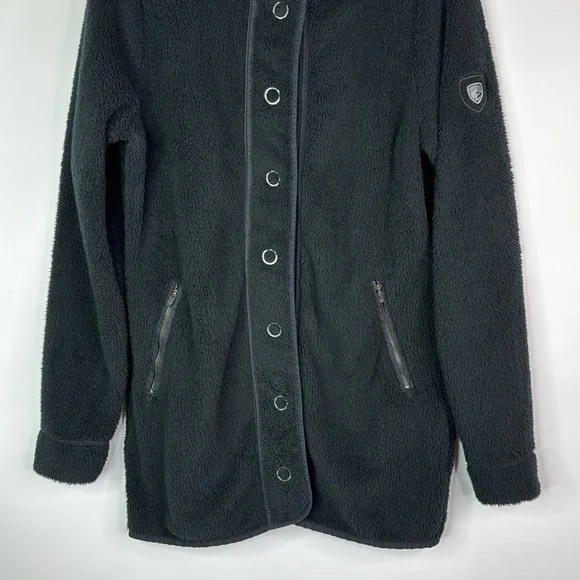 Kuhl Klifton Black Fleece Snap Button Jacket Size Small - Picture 3 of 9
